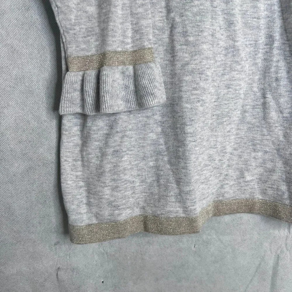 Lilly Pulitzer Charla Sweater CoolMax Heathered Crew Light Gray Size Medium - Picture 5 of 9